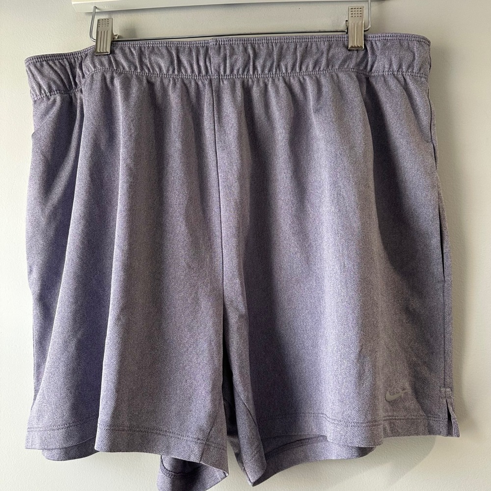 Nike Dri-FIT Athletic Shorts Women XL Purple Heather Excellent‎ Workout Gym